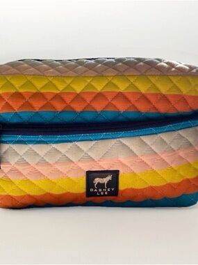Dabney Lee Large Striped Quilted Cosmetic bag-Roomy, perfect for travel or gym!